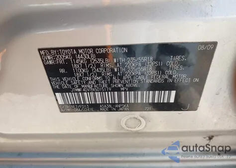 2010 Toyota Rav4 Sport из США, поврежденный, VIN JTMWF4DV7A5015119